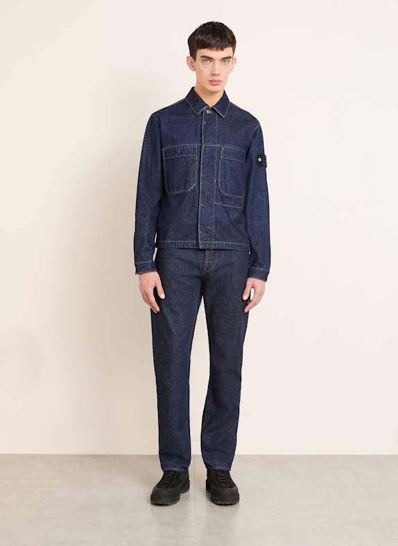 STONE ISLAND Jeansjacke DENIM PROJECT DUNKELBLAU