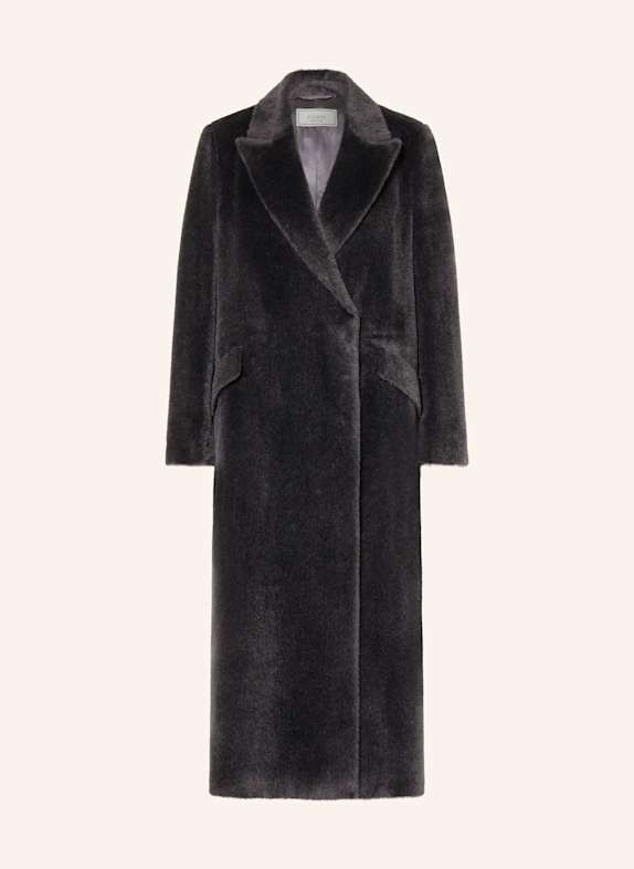 PESERICO Alpaka-Mantel DUNKELGRAU