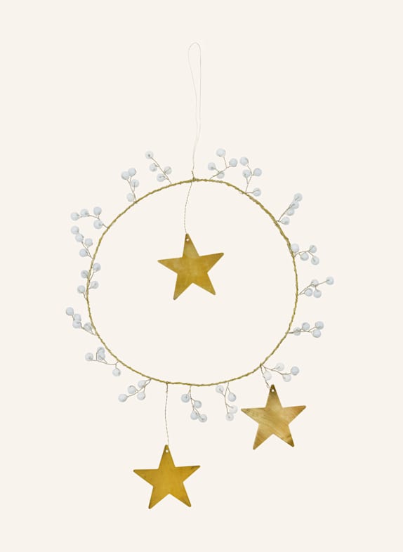 house doctor Dekoanhänger HDSTAR GOLD/ WEISS