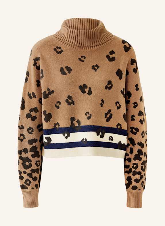 oui Pullover CAMEL / DUNKELBRAUN / DUNKELBLAU