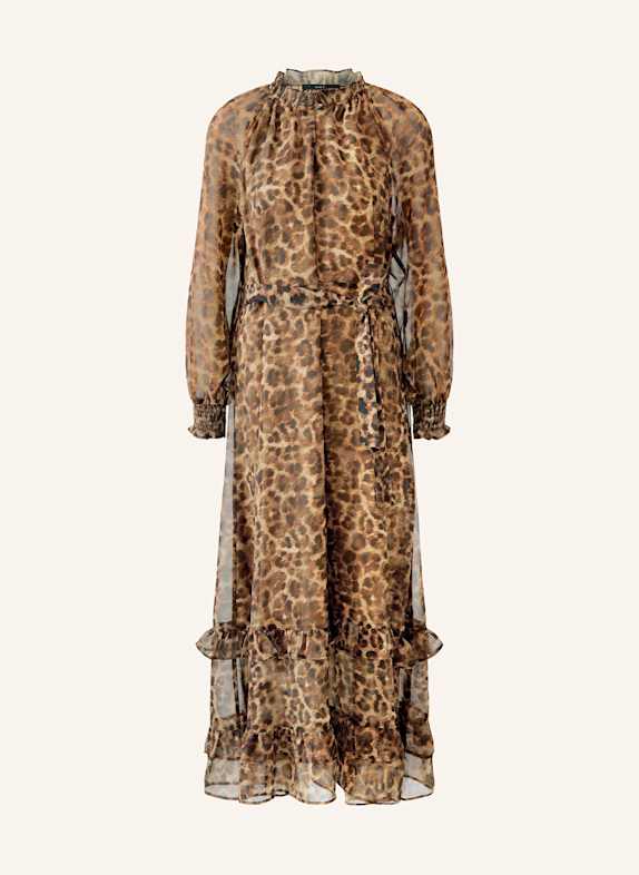 oui Kleid CAMEL / BRAUN / DUNKELBRAUN