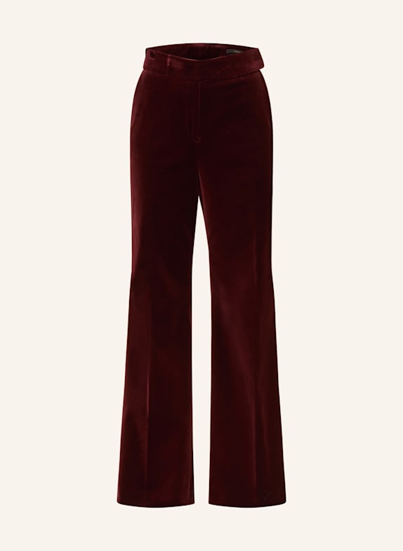 windsor. Marlenehose aus Samt DUNKELROT