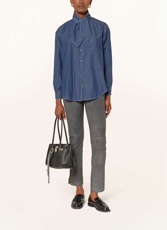 lilienfels Overhemdblouse in jeanslook BLAUW