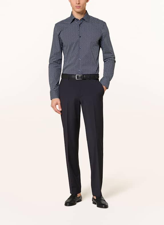BOSS Hemd HANK Slim Fit DUNKELBLAU / WEISS / HELLBLAU