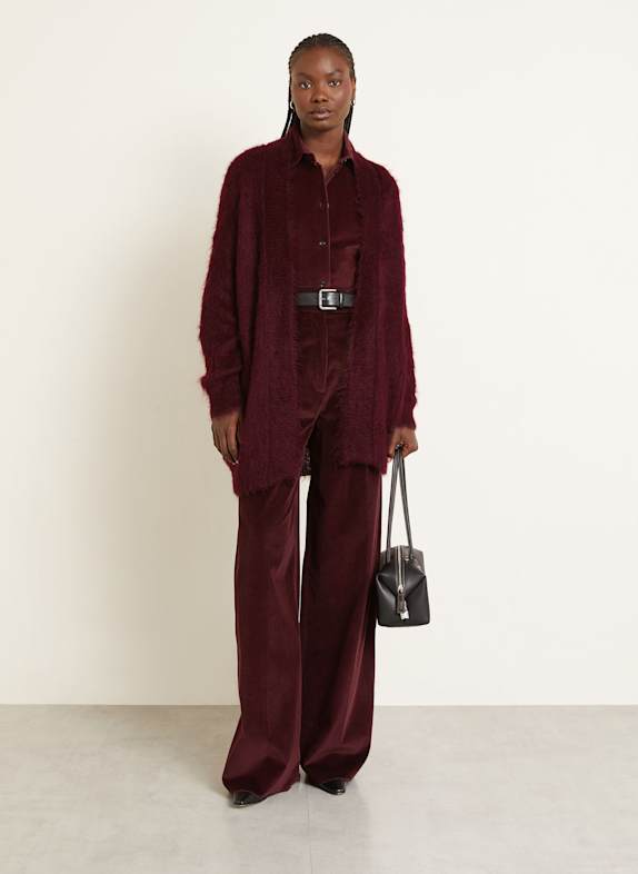 Max Mara Strickjacke AFFETTO1234 mit Mohair DUNKELROT