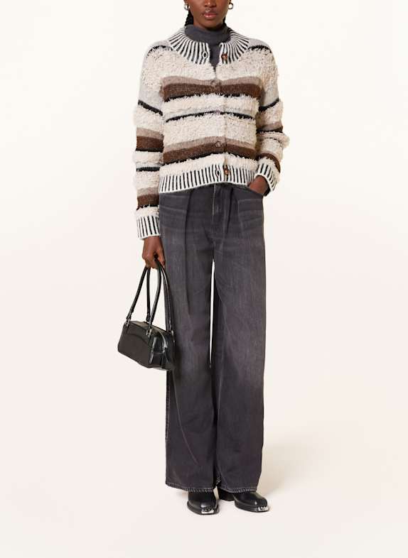 MRS & HUGS Vest met alpaca BROWN MELANGE