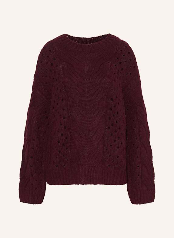 MRS & HUGS Pullover mit Alpaka BORDEAUX