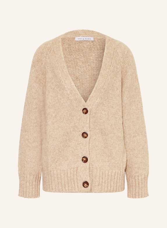 MRS & HUGS Strickjacke aus Alpaka BEIGE