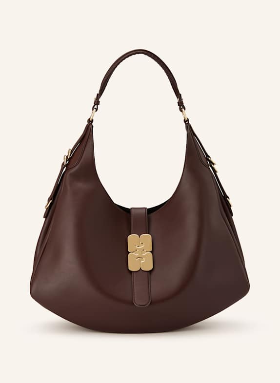 GANNI Shoulder bag with pouch BROWN