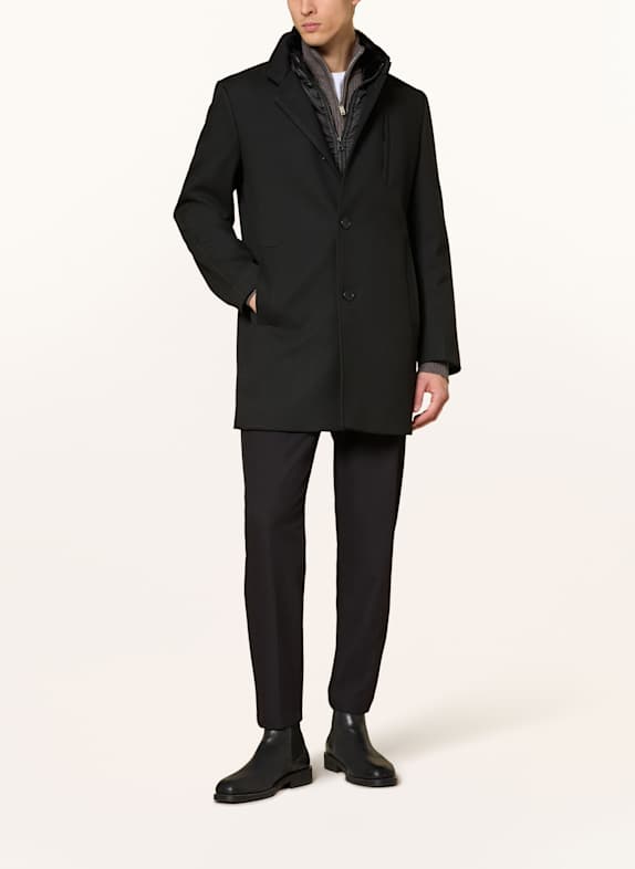 CINQUE Mantel CIARSENAL mit herausnehmbarer Blende SCHWARZ