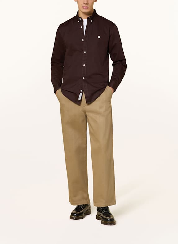 carhartt WIP Cămașă MADISON Regular Fit MARO ÎNCHIS