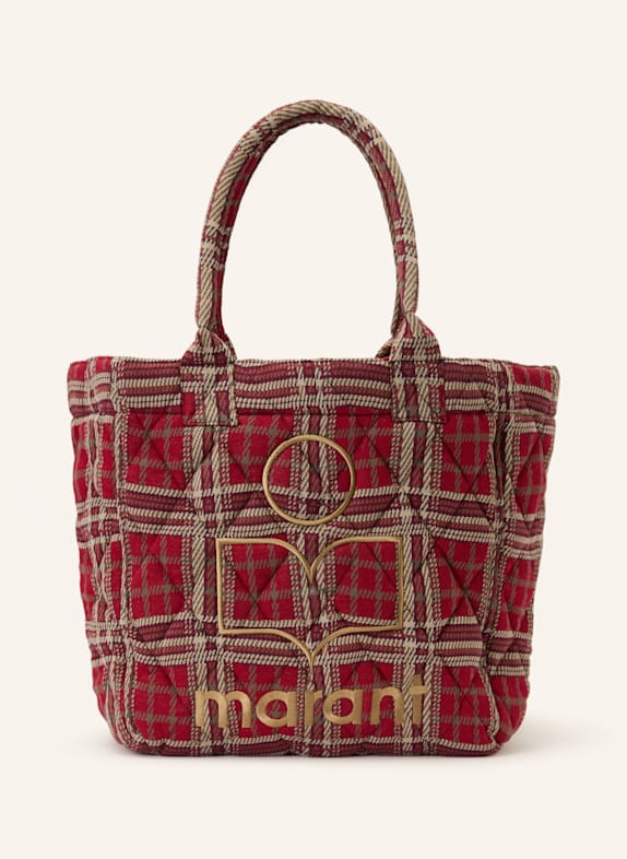 ISABEL MARANT Shopper ROT / BEIGE / OLIV