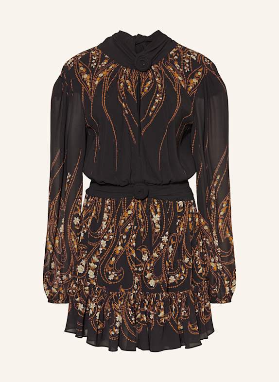 FARM RIO Kleid GARDEN SCHWARZ / DUNKELORANGE / CREME