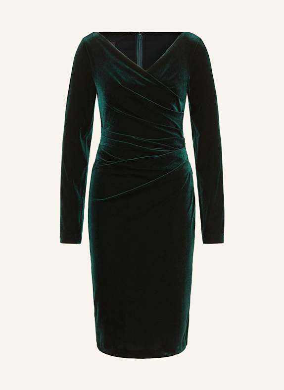 TALBOT RUNHOF Cocktailkleid aus Samt DUNKELGRÜN