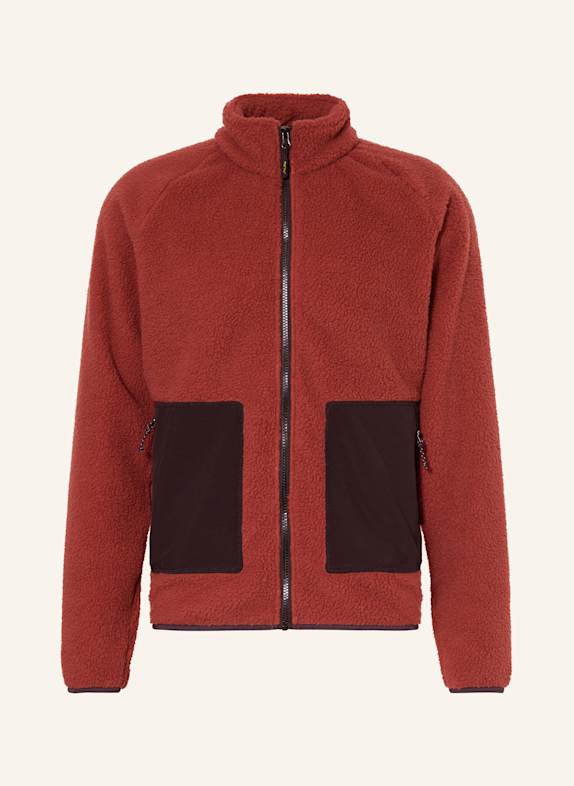 me°ru' Kurtka z polaru EVATON CIEMNOCZERWONY / CZARNY