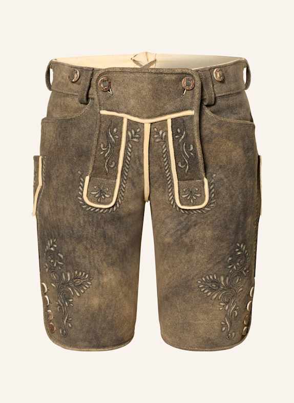 BECKERT Trachten-Lederhose RAMSAU DUNKELBRAUN/ DUNKELGRAU