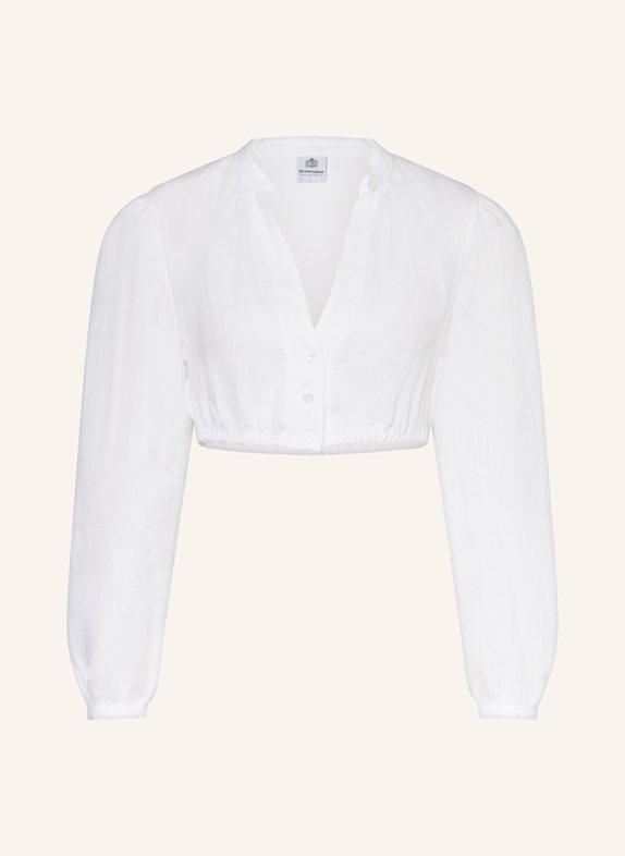 Hammerschmid Dirndlbluse GRETA aus Leinen WEISS