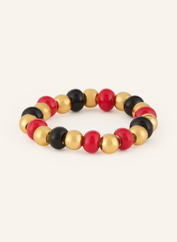 LULU Copenhagen Ring COLOR BALL BEADS RED / BLACK / GOLD