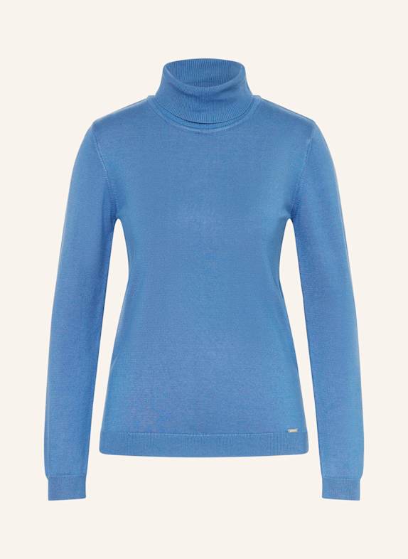 MORE & MORE Rollkragenpullover BLAU