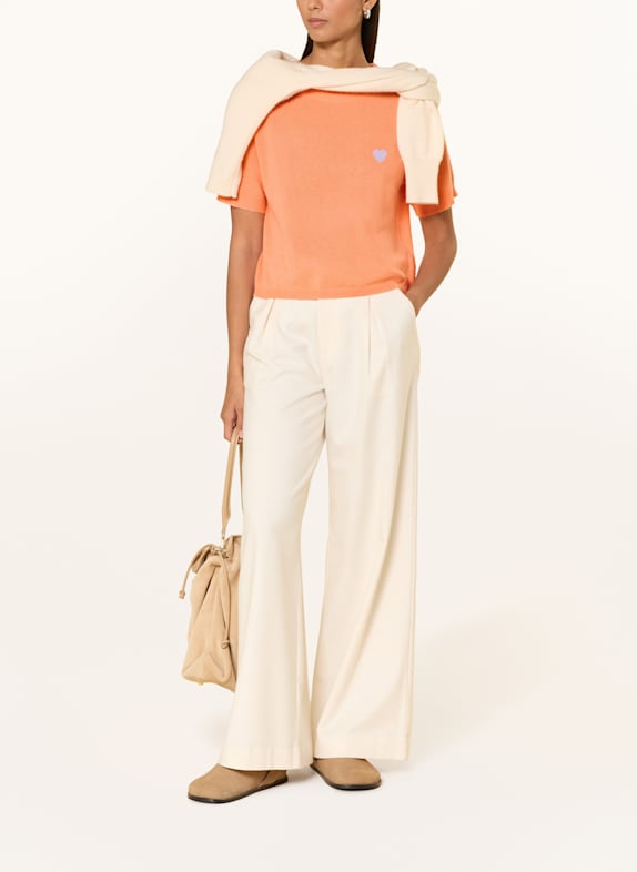 darling harbour Strickshirt aus Cashmere apricot / lilac