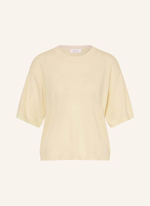 darling harbour Strickshirt aus Cashmere yellow / creme