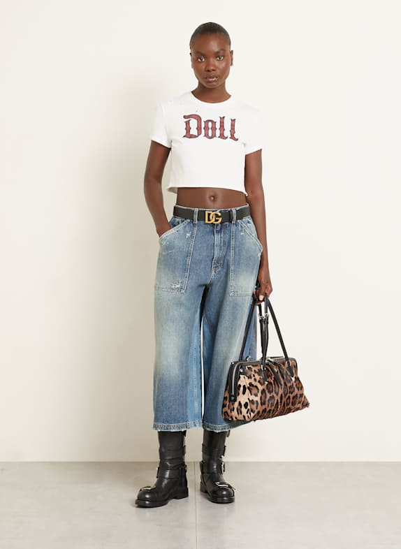 DOLCE & GABBANA Handtasche VITTORIA SCHWARZ / HELLBRAUN