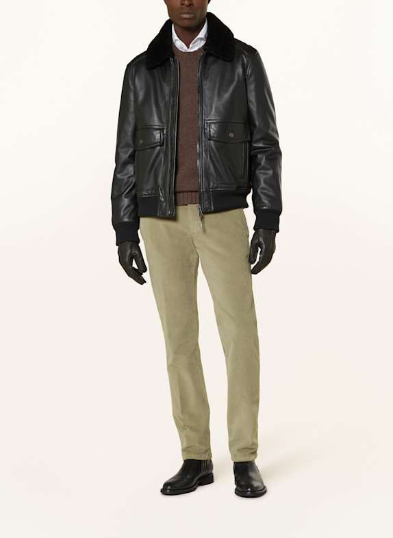 windsor. Samtchino CINO Slim Fit DUNKELGRÜN