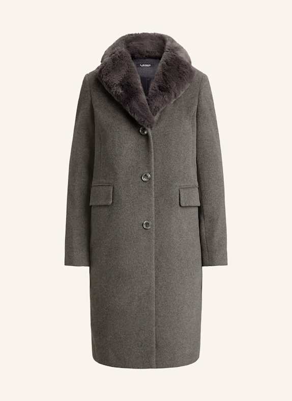 Blejzry a saka Kabát s umělou kožešinou ŠEDÁ