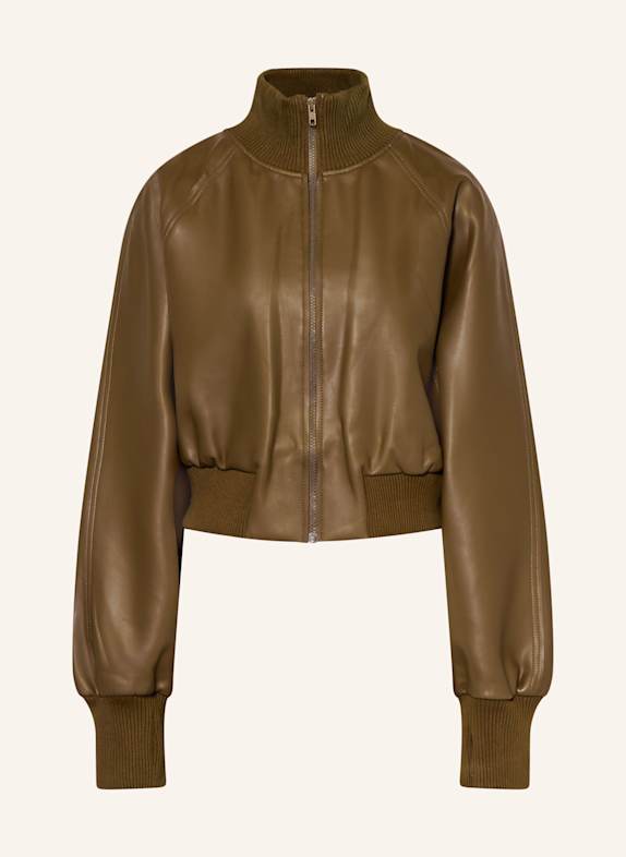 NORMA KAMALI Jacke in Lederoptik DUNKELBRAUN