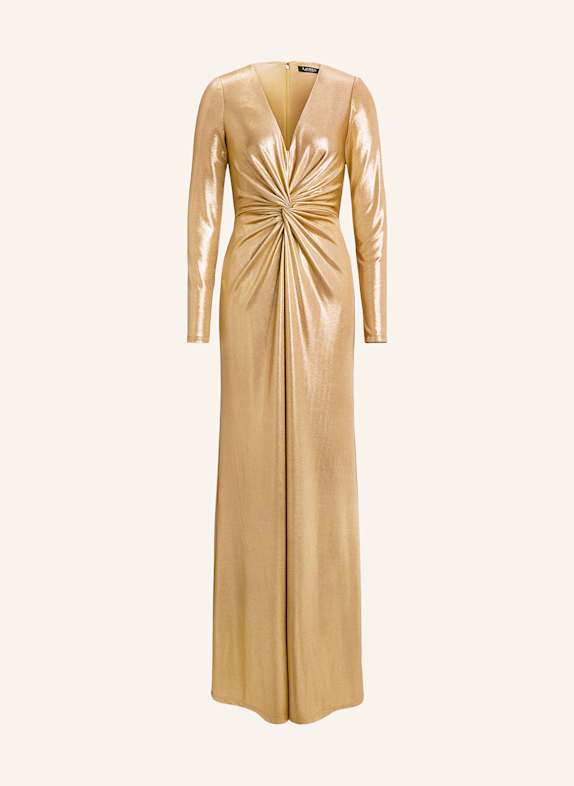 Blejzry a saka Večerní šaty s třpytivou přízí ZLATÁ