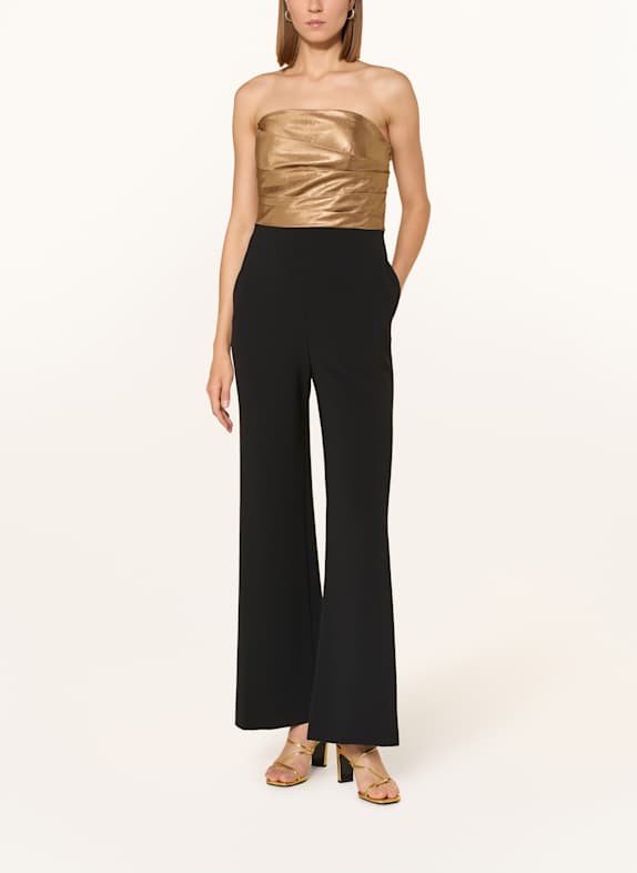 LAUREN RALPH LAUREN Off-Shoulder-Jumpsuit SCHWARZ / GOLD