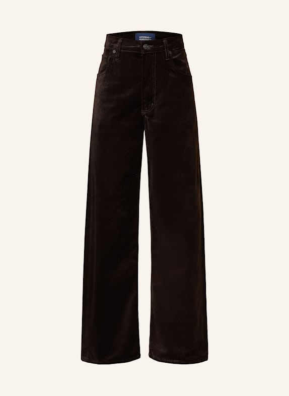 CITIZENS of HUMANITY Velvet trousers AYLA DARK BROWN