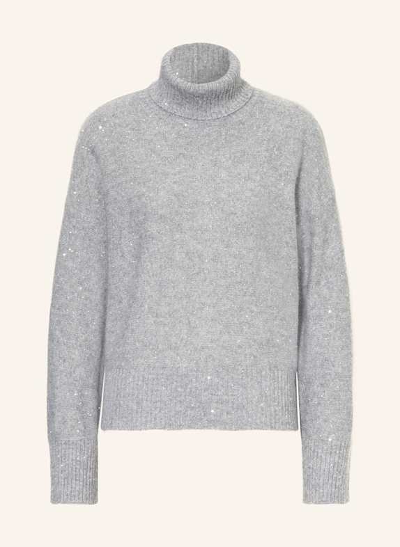 FABIANA FILIPPI Pullover mit Pailletten GRAU