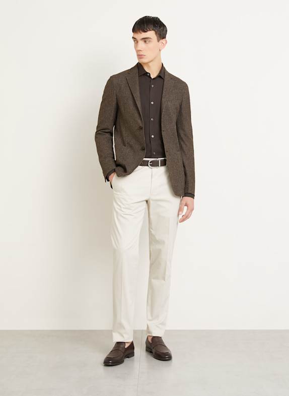 ZEGNA Colbert Extra Slim Fit 202 Brown Melange