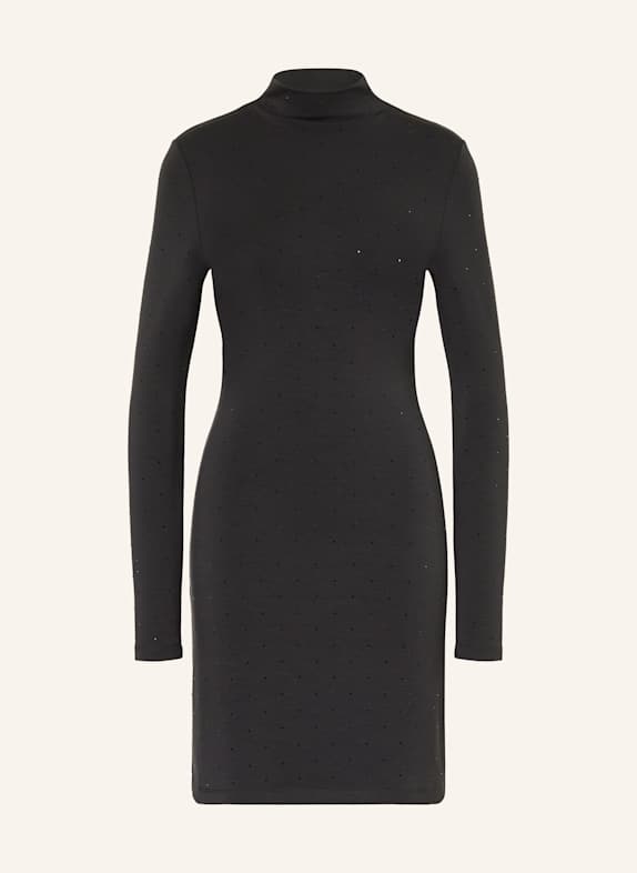 MRS & HUGS Jerseykleid mit Schmucksteinen SCHWARZ