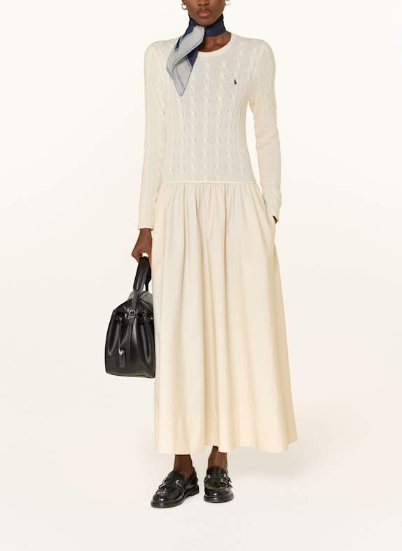 POLO RALPH LAUREN Kleid im Materialmix CREME