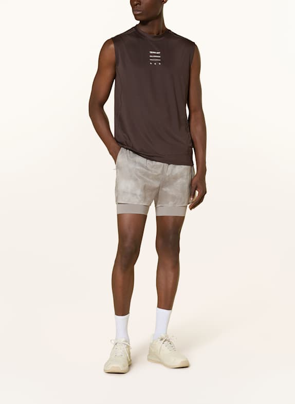 247 REPRESENT Hardloopshirt TRAIL TANK MARRON FONCÉ