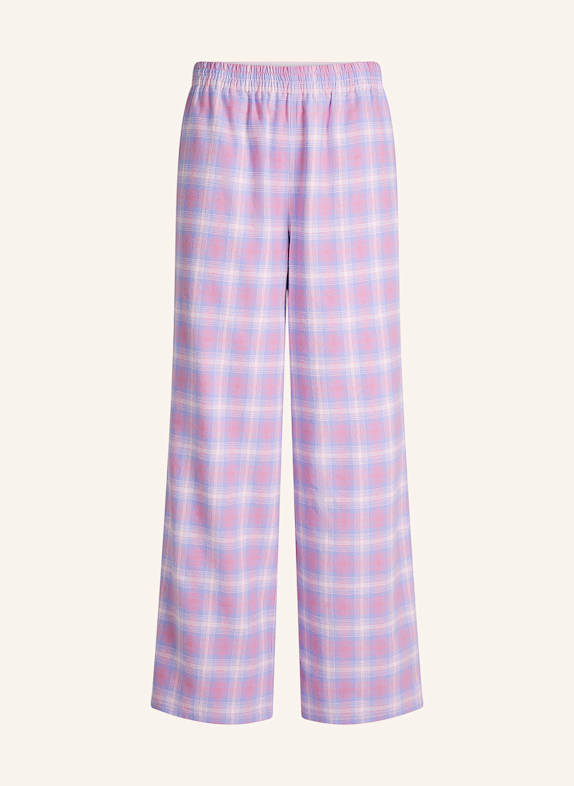 SKIMS Spodnie od piżamy FLANNEL z flaneli COTTON CANDY PLAID