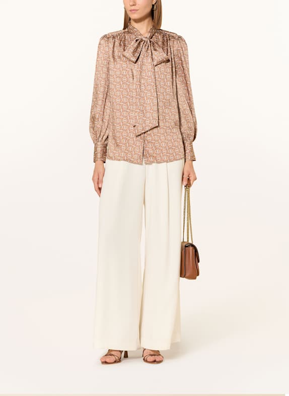 LAUREN RALPH LAUREN Schluppenbluse TAUPE / BEIGE / CREME