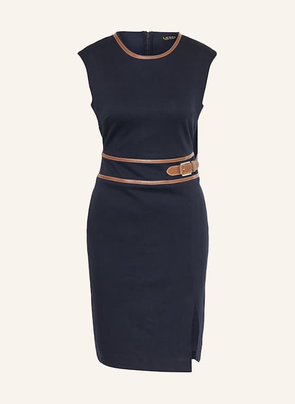 Blejzry a saka Pouzdrové šaty TMAVĚ MODRÁ/ HNĚDÁ