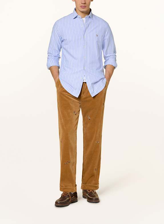 POLO RALPH LAUREN Oxford-overhemd Custom Fit LICHTBLAUW / WIT / GRIJS