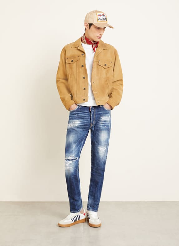 DSQUARED2 Destroyed jeans COOL GUY MINI Slim Fit 470 NAVY BLUE