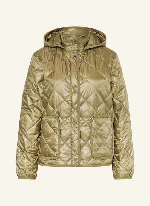 darling harbour Quilted jacket with detachable hood OLIVE