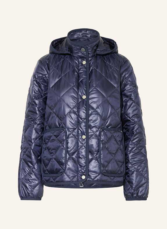 darling harbour Quilted jacket with detachable hood DARK BLUE