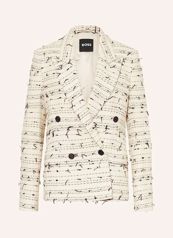 BOSS Tweed-Blazer JALETO ECRU / SCHWARZ