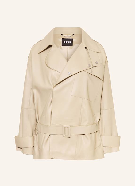 BOSS Lederjacke SATILA CREME