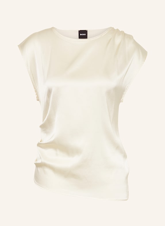 BOSS Blusenshirt ETOGA im Materialmix ECRU