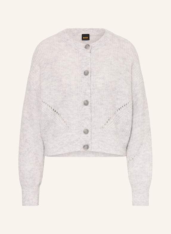 BOSS FERNARD cardigan with alpaca BLUE GRAY