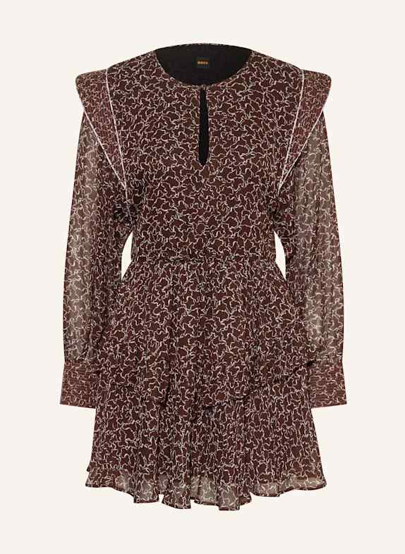 BOSS DOULENA dress DARK RED / BLACK / ECRU