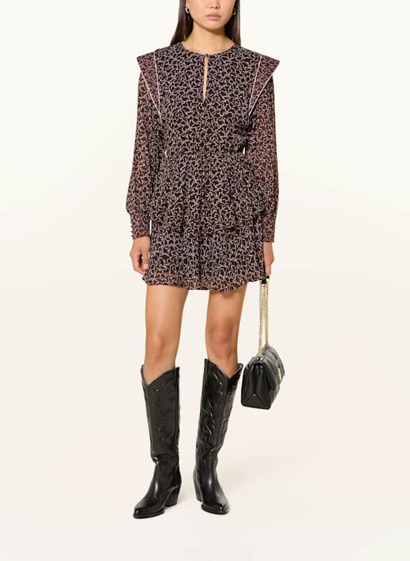 BOSS DOULENA dress DARK RED / BLACK / ECRU